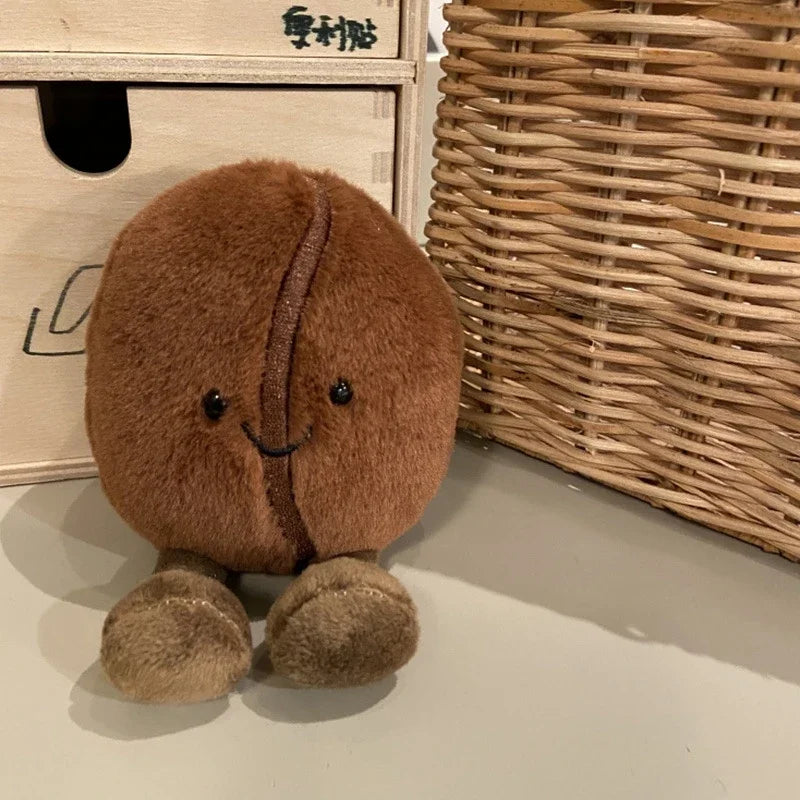 Jellycat-Style Coffee Bean Plush Toy | Soft Stuffed Food Doll — Cute Home Decor & Gift