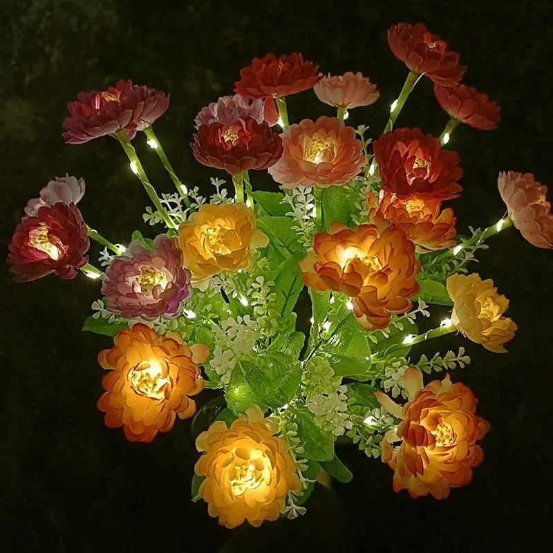 Solar Snow Lotus Flower Ground Light | Outdoor Garden & Patio Lamp