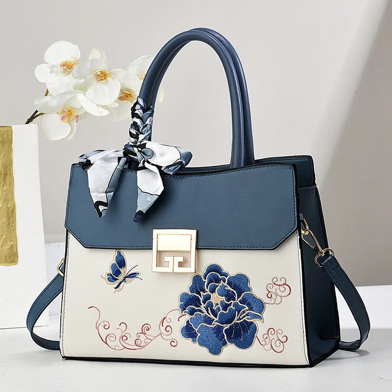 Women's Faux Suede Square Shoulder Bag