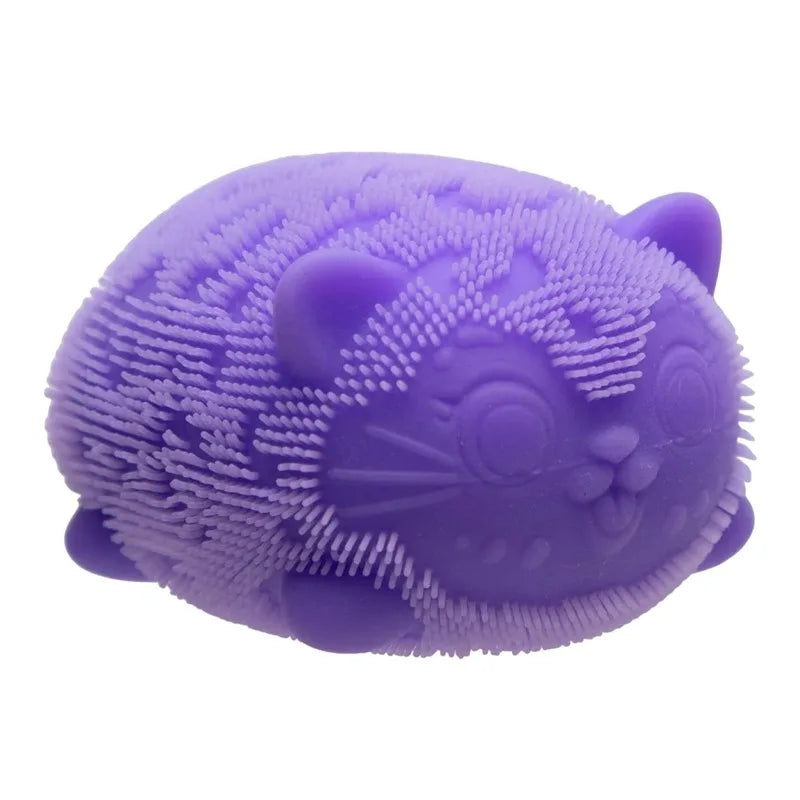 Cute Cat Shaped Stress Relieving Ball Fingertip Toy Pet Squeezing Small Soft Toy for Anxiety Relief