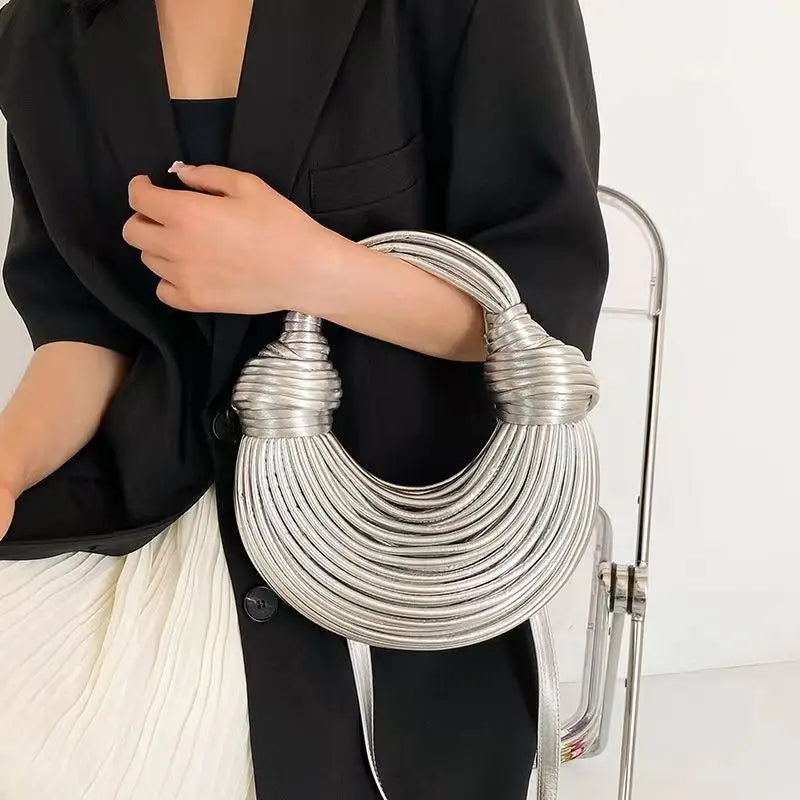 Women's Handwoven Rope Knotted Shoulder Bag