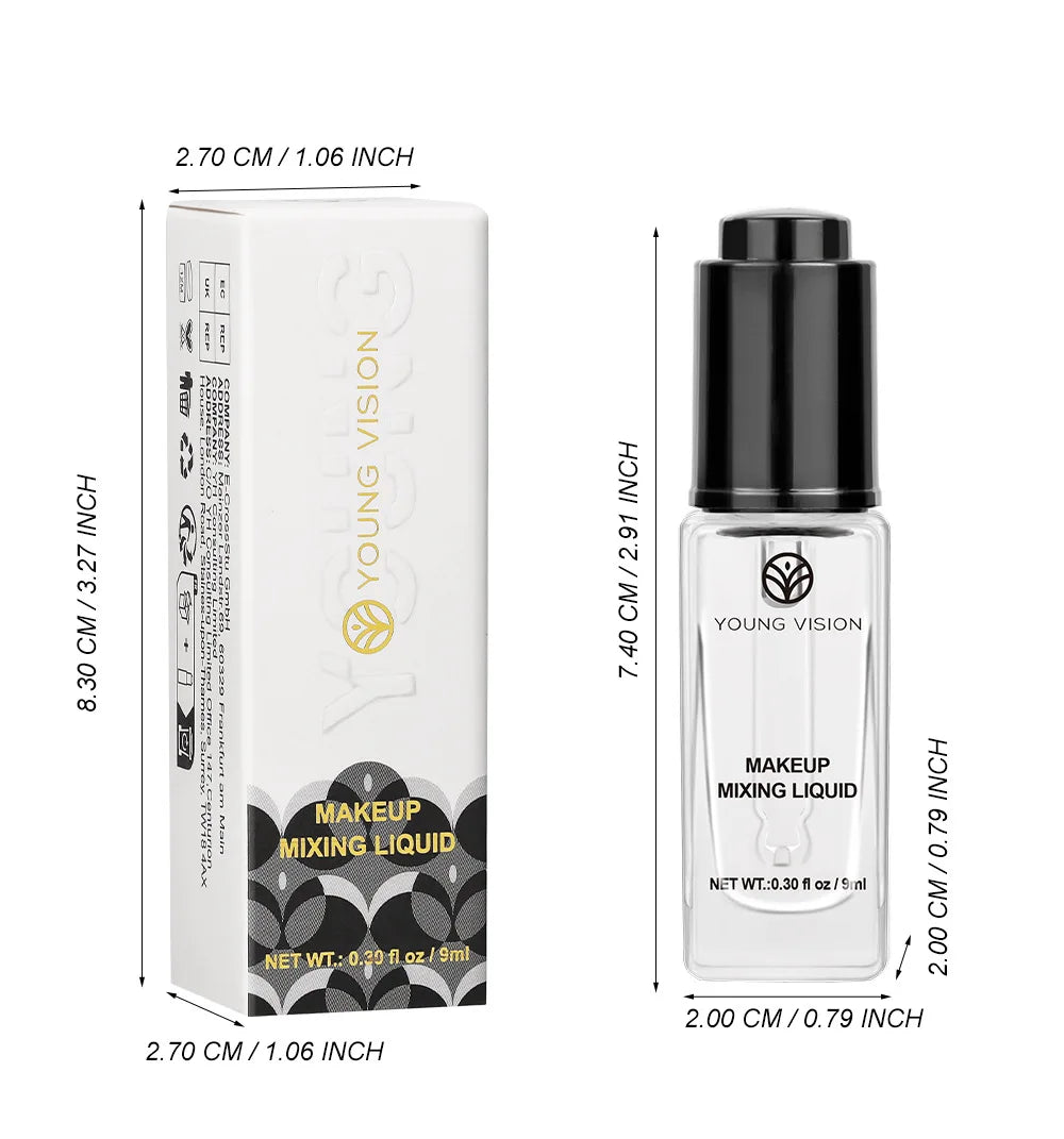 Makeup Mixing Liquid - Revives Dry Gel Liners & Transform Powder to Cream for Eyeshadow & Blush, Multi-Use Primer & Sealer