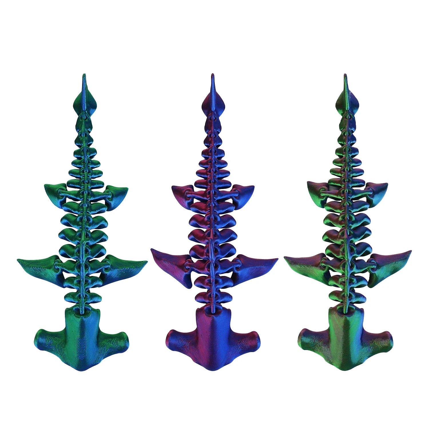 3D Printed Hammerhead Shark Toy | Fully Articulated Movable Joints | Desk Ornament | 3 Colors