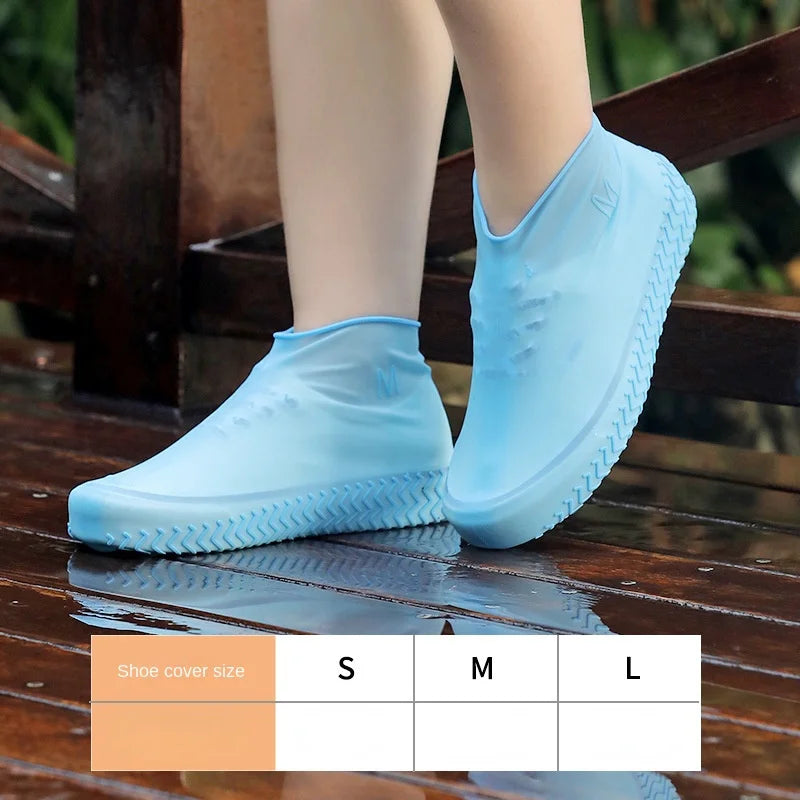 2026 New Reusable Waterproof Rain emulsion Shoes Covers Outdoor Rain Boot Overshoes Walking Shoes Accessories Shoe Cover 1Pair