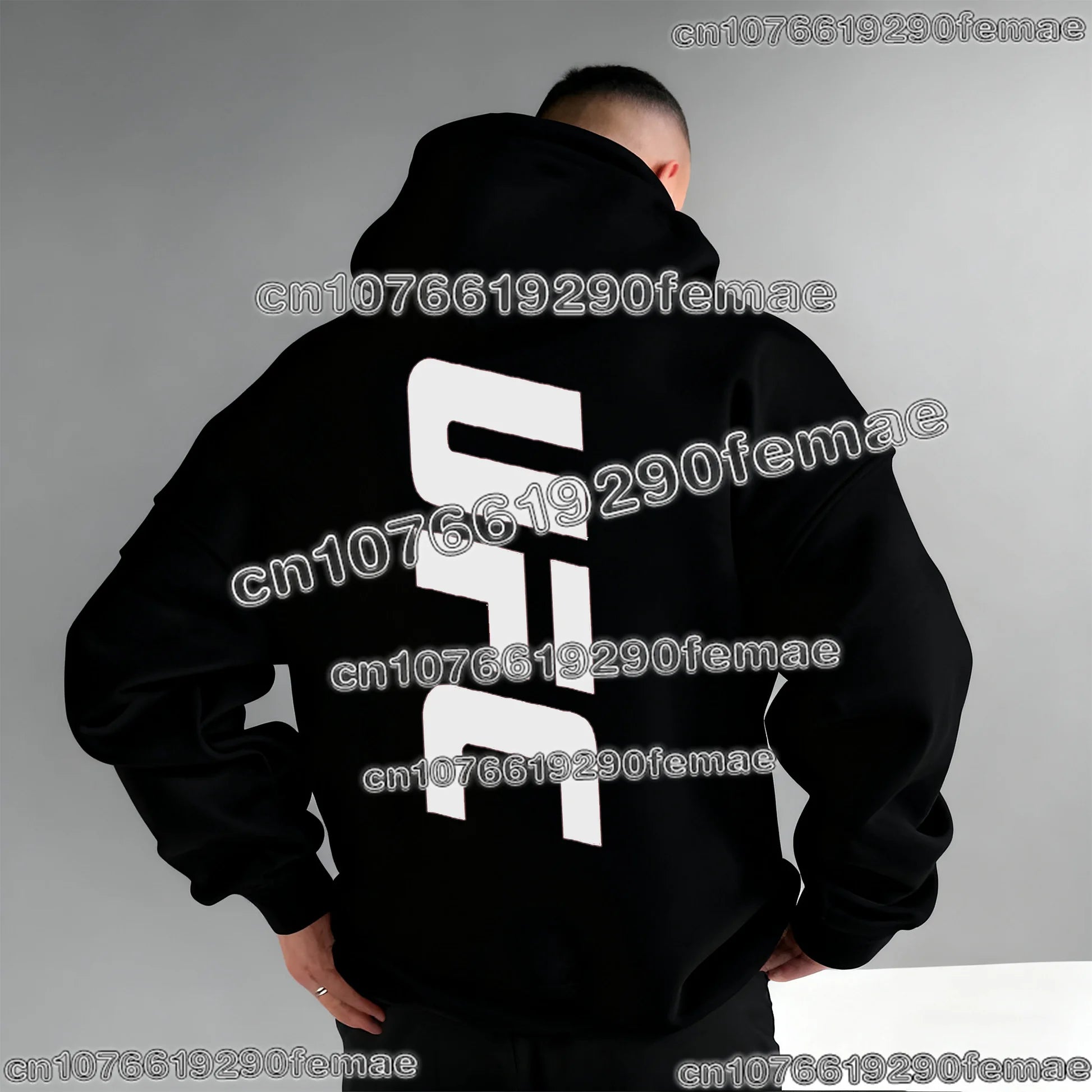 Men's Cotton Pullover Hoodie – Loose Fit Gym & Training Sweatshirt