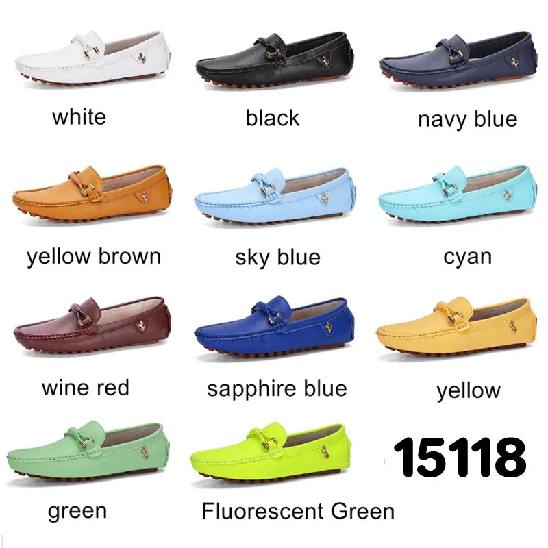 YRZL Loafers for Men 2024 New Handmade Moccasins Men Flats Casual Leather Shoes Luxury Comfy Mens Loafers Size 48 Shoes for Men
