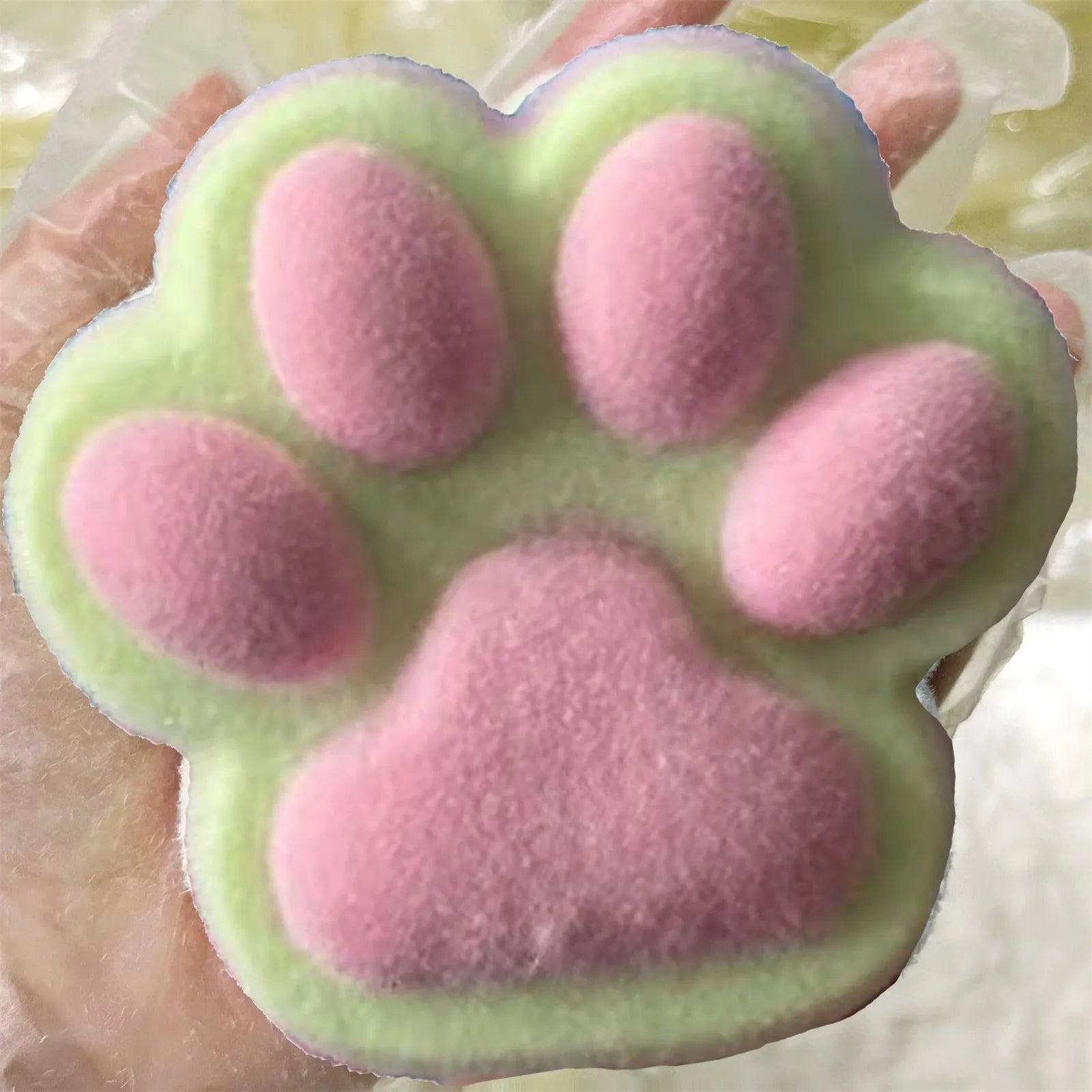 Children Mini Cat Claw Squishy Fidget Toys Soft Cute Cat Paw Slow Rebound Pinch Decompression Toy for Kids Adults Christmas Gift