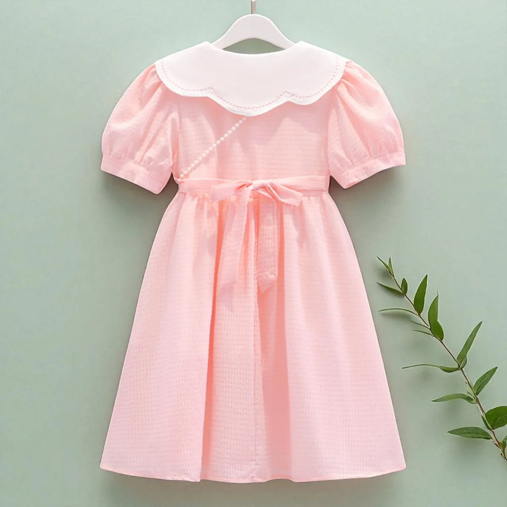 Toddlers Dresses For Girls Children's Dress Summer Cotton Kids School Costumes Short Sleeve Baby  4 5 6 8 9 10 12 Years