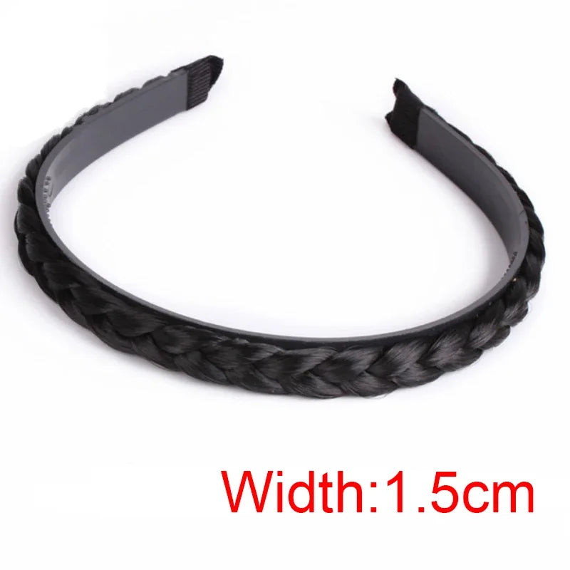 Braid Hair Band Women Fishbone Braid Women Wig Twist Braid Headband Hairpin Bohemia Non-slip Headdress Bridal Hair Accessories