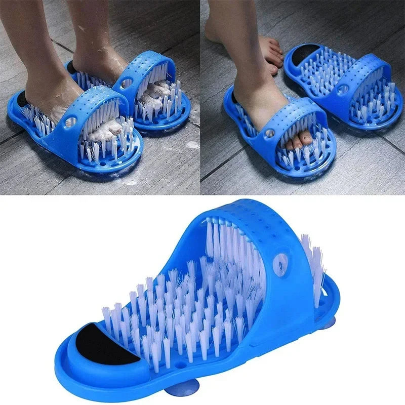 1-4pcs Shower Foot Cleaner Foot Washing Brush Remove Dead Skin With Suction Cup For Bathing Hotels Slippers Home Bathroom Tools