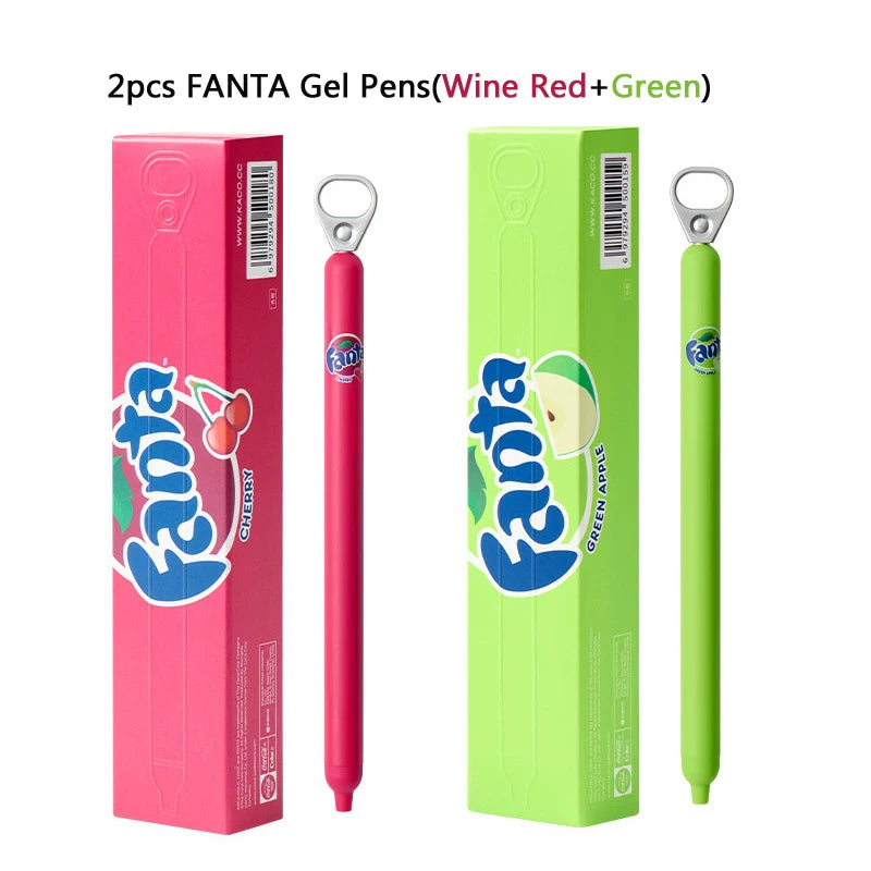 KACO x Fanta Pull-Tab Gel Pens,Creative Ins Signature Pen,0.5mm Quick Drying&Comfortable Grip Fun&Stess Relief Kawaii Stationery