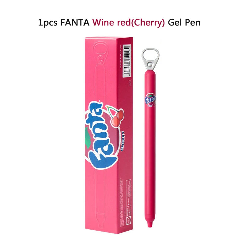 KACO x Fanta Pull-Tab Gel Pens,Creative Ins Signature Pen,0.5mm Quick Drying&Comfortable Grip Fun&Stess Relief Kawaii Stationery