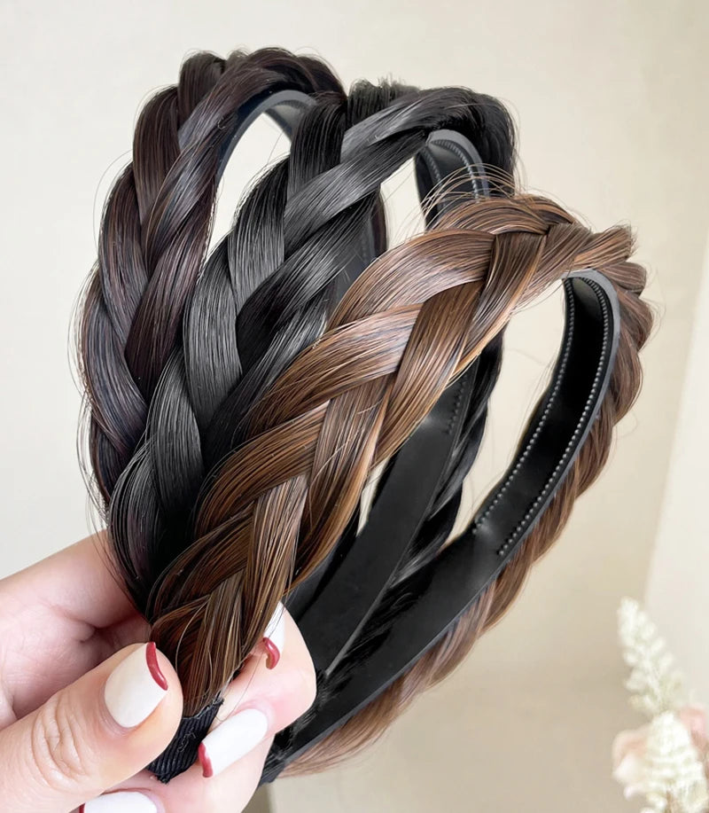 Braid Hair Band Women Fishbone Braid Wig Twist Braid Headband Hairpin Bohemia Non-slip Headdress Bridal Girls Hair Accessories