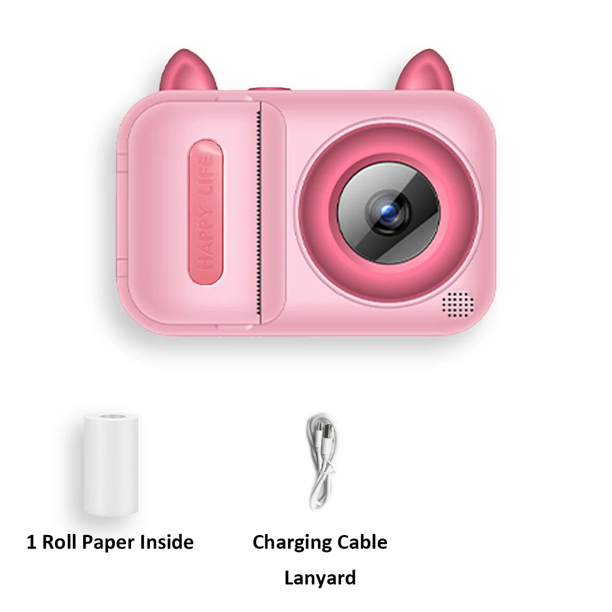 Kids Instant Print Digital Camera – 1080P HD Thermal Printer | 4 Colors | Ages 3+