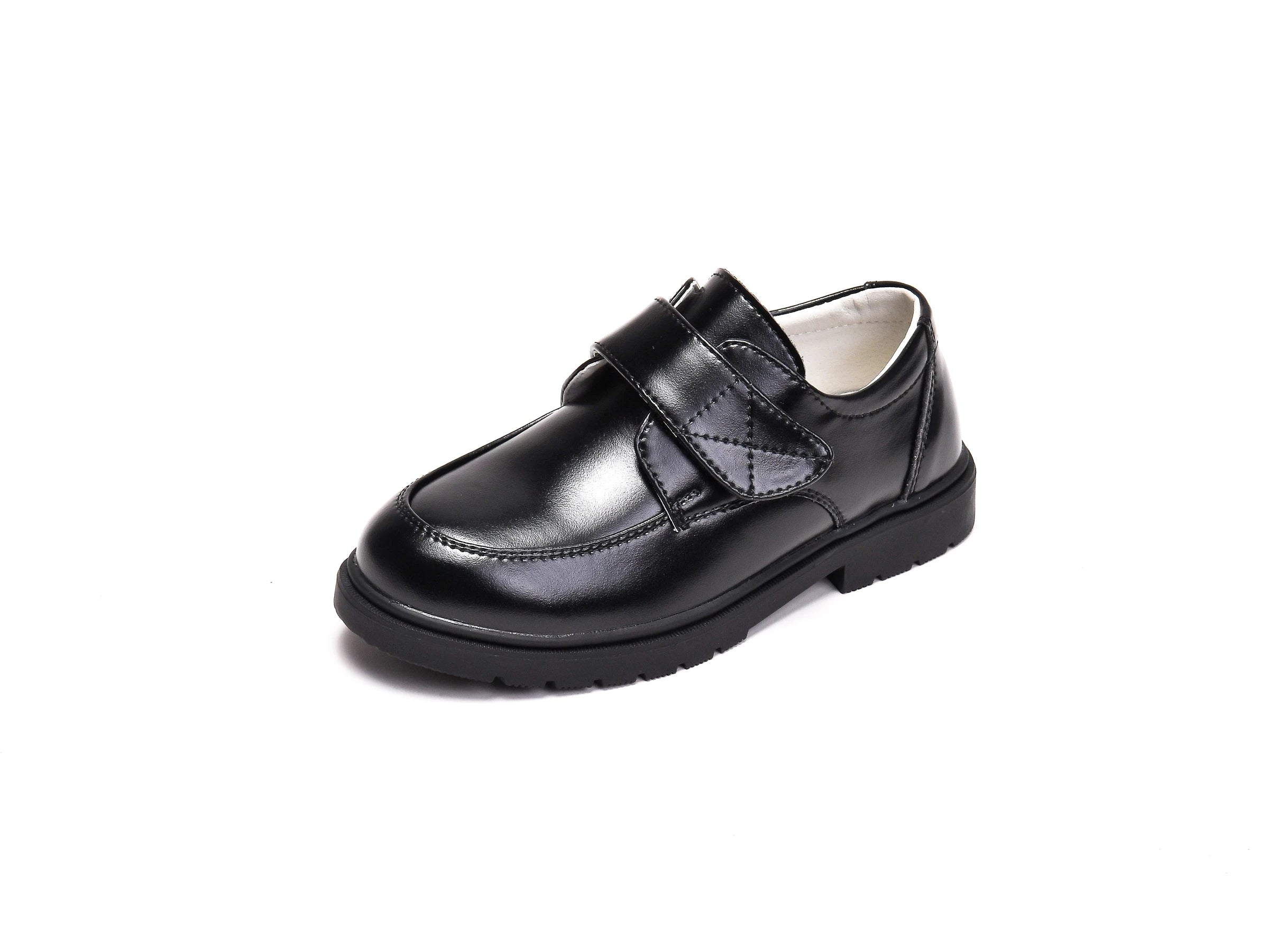Kids' Black PU Leather School Shoes
