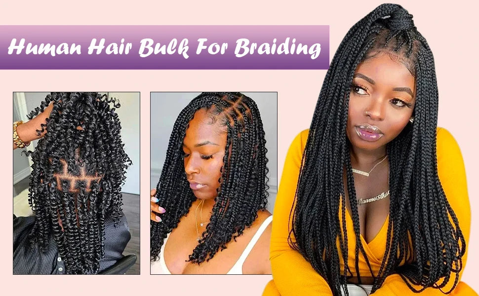 Human Braiding Hair Body Wave Bulk Human Hair For Braiding No Weft 10A Brazilian Curly Human Hair Extensions For Boho Braids