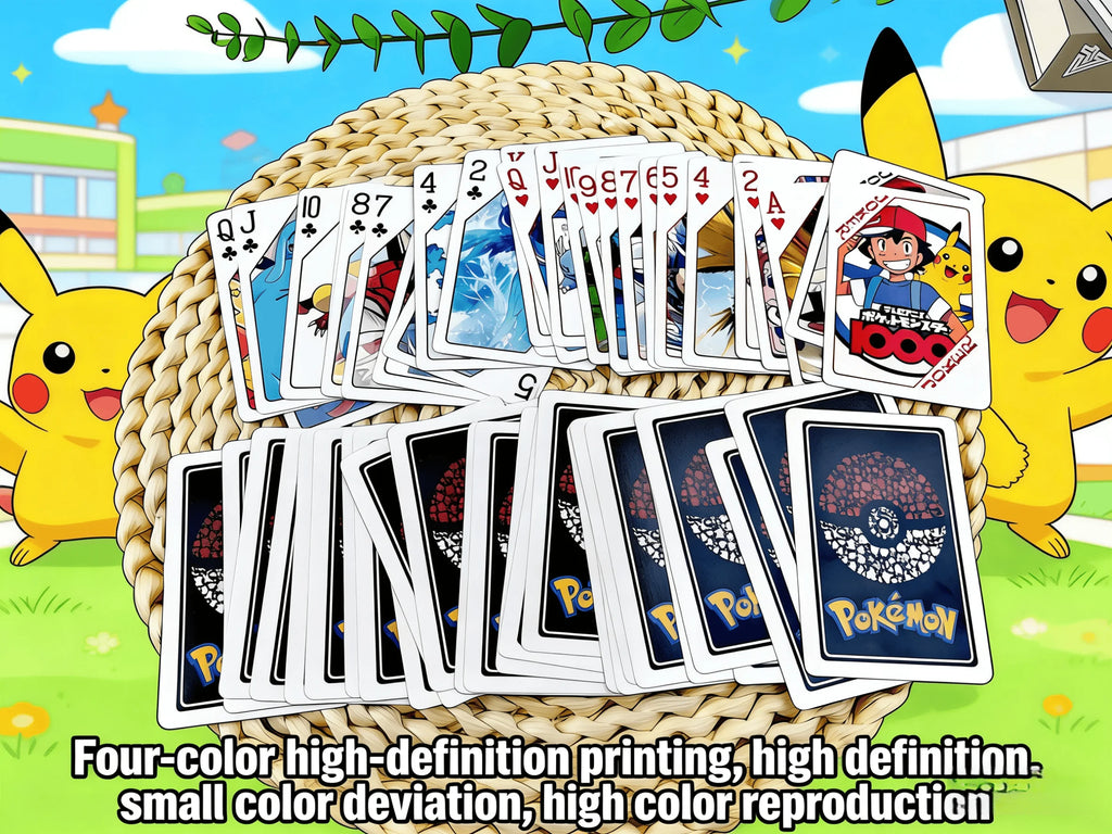 Pokemon Poker playing cards board games child kids toys Children toy deck card game set Cute Cartoon Pikachu Charizard Poke Ball