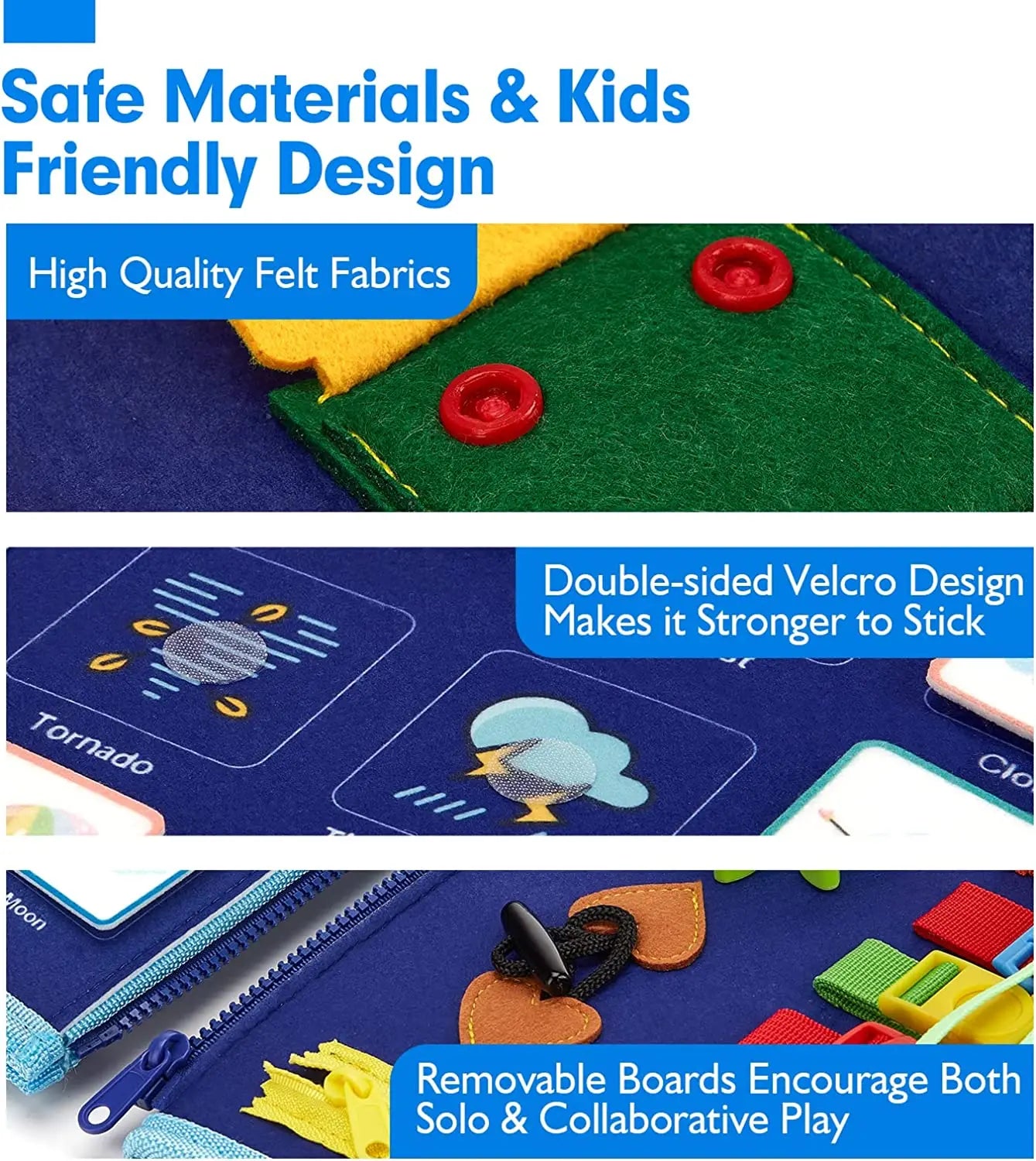 Montessori Toddler Busy Board | Autism Sensory Toy for Life Skills & Motor Development