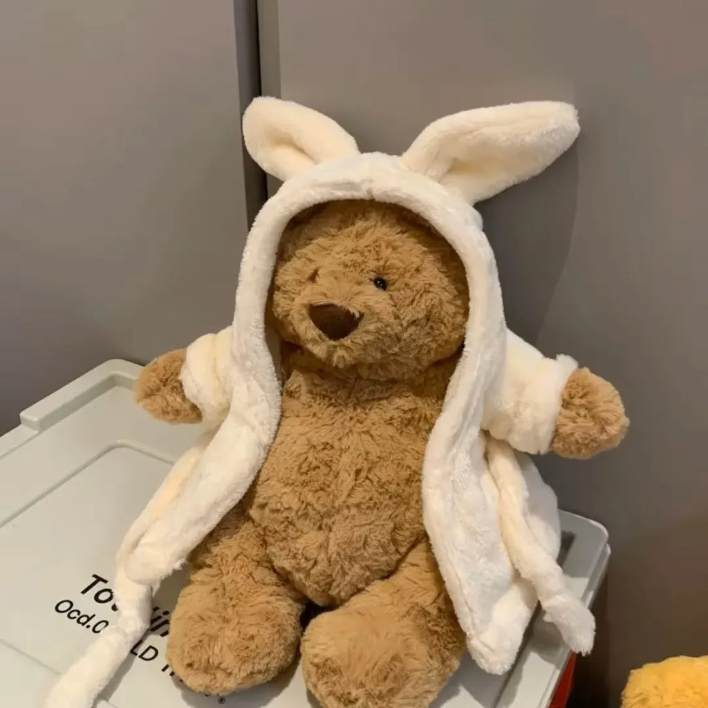 JC Shy Bonnie Rabbit Plush Doll | 31cm Soft Toy Holding Birthday Cake — Kids Holiday Gift