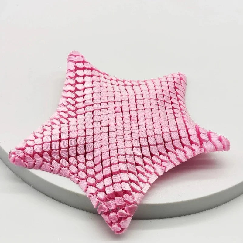 Cute 3D Printed Squishy Articulating Starfish - Stress Relief Fidget Starfish Toy, Unique Desk Decor & Flexible Gift Idea