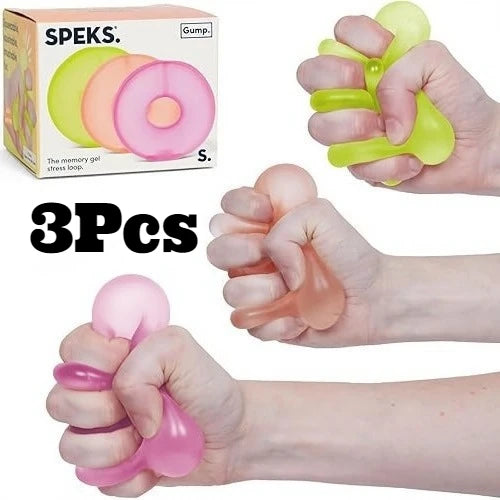 2026 Speks Gump Loop Pressure Ball Soft Stress Relieving Sensory Fidget Stress Ring Gel Squishy Toy for Kids Adults