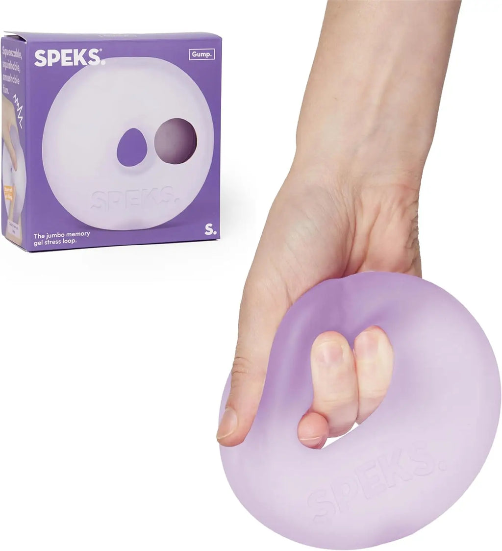 Speks Jumbo Loop Gel-Filled Stress Ball | Ultra-Squishy Fidget Toy | Stress & Anxiety Relief | 4 Colors | Ages 12+