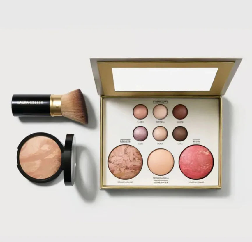 Makeup Set Multiple Functions Easy Carry Eyes Shadow Powder Blusher Highlight Brightening Sleeping Silkworm Facial Makeup Board