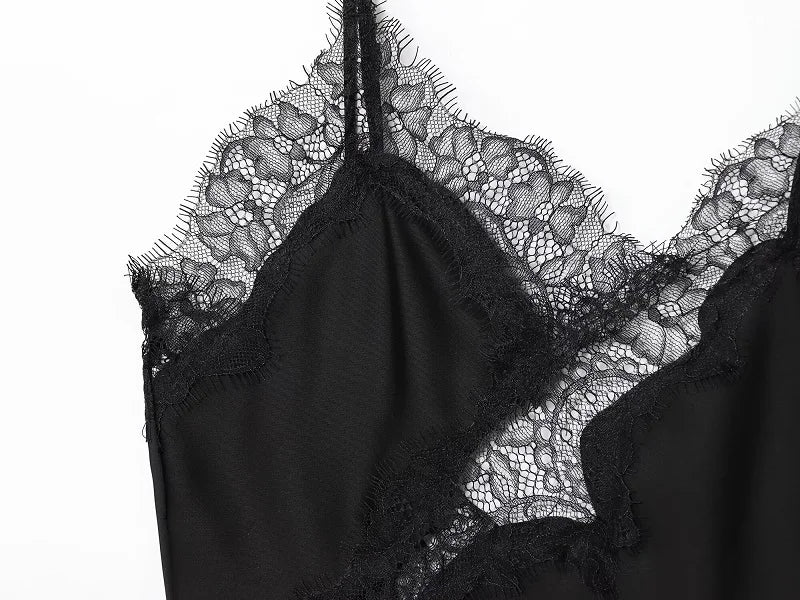Women's Lace Asymmetric Backless Camisole Top