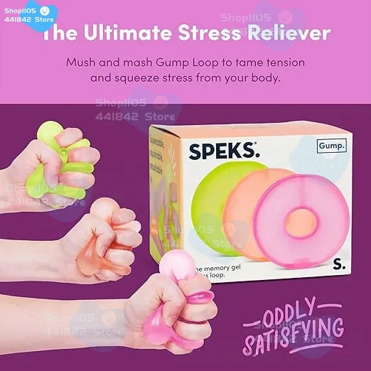 2026 Speks Gump Loop Pressure Ball Soft Stress Relieving Sensory Fidget Stress Ring Gel Squishy Toy for Kids Adults