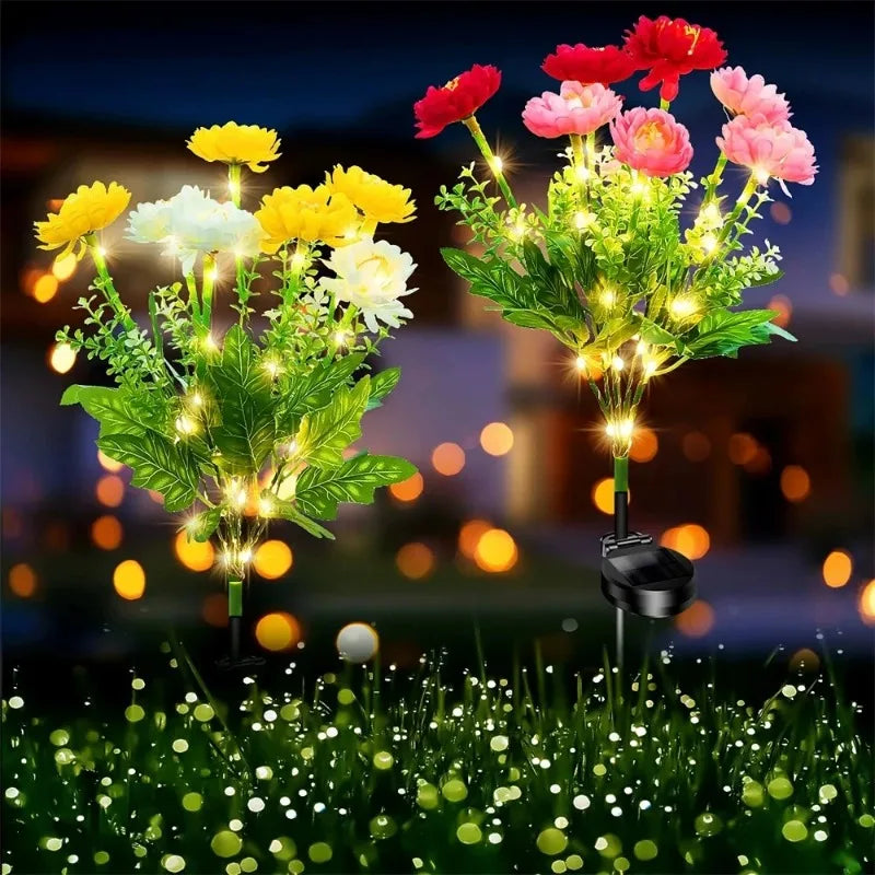 Solar Snow Lotus Flower Ground Light | Outdoor Garden & Patio Lamp