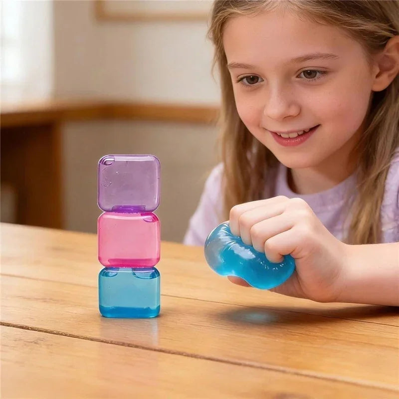 Needoh Nice Berg Giant Sensory 7.5cm Cube Mini 4 Pack Baby Teenie Cube Sensory Slow Rebound Stress Reliever Anti-Anxiety Toy