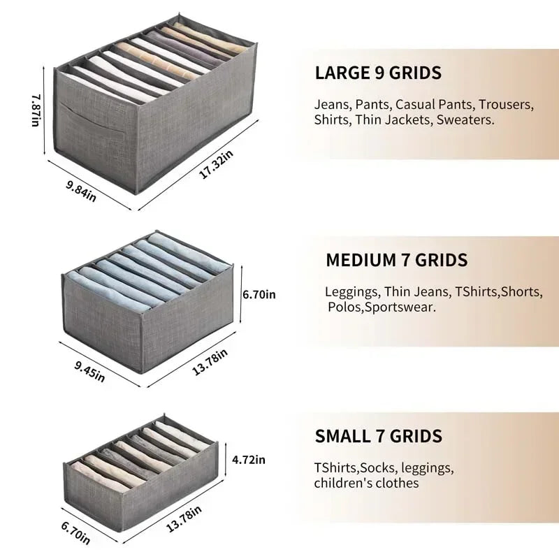 Underwear Storage Drawers Organizer Divider Jeans Organization Storage Box Closet Organizer Clothing Organization System Drawer