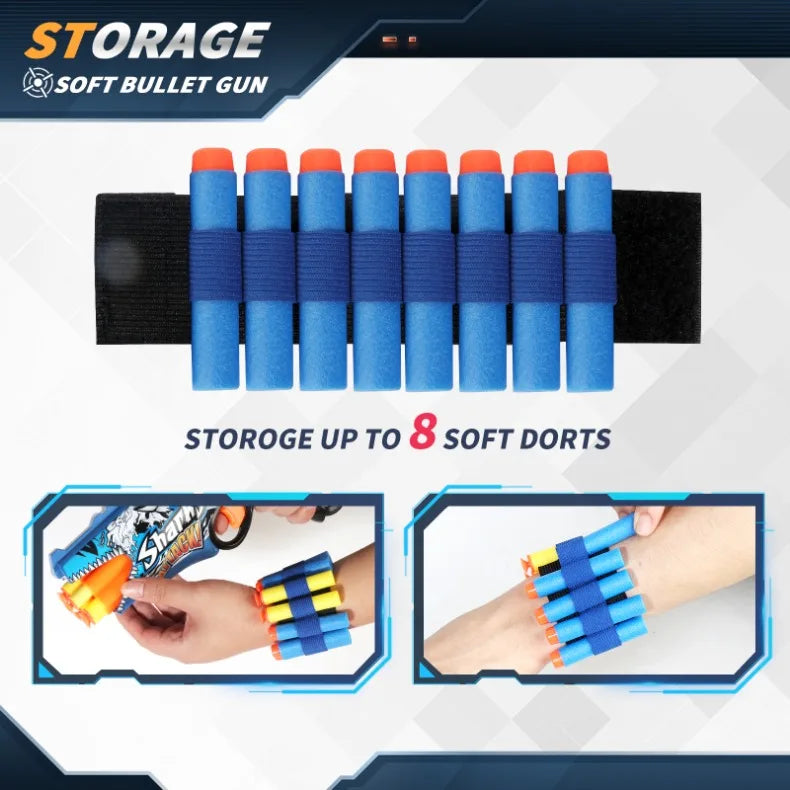 Children Air Soft Bullet Gun Toys Graffiti Shark Color Scheme 6-Round Automatic Safe Outdoor Shooting Sports Kids Boys Gifts