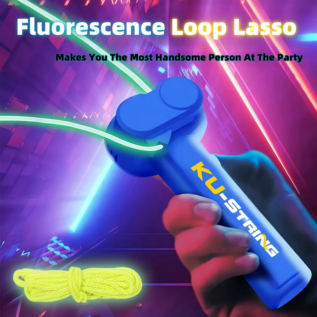 Loop Lasso Glow-in-the-Dark Party Light Toy | USB Rechargeable | 90-Min Glow | Stress Relief