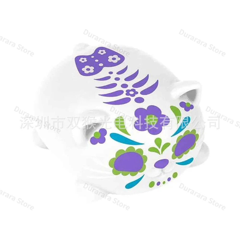 Schylling NEEDOH Sugar Skull Cat Squeeze Toy – Colorful Sensory Stress Ball, Desk Toy, Ages 14+