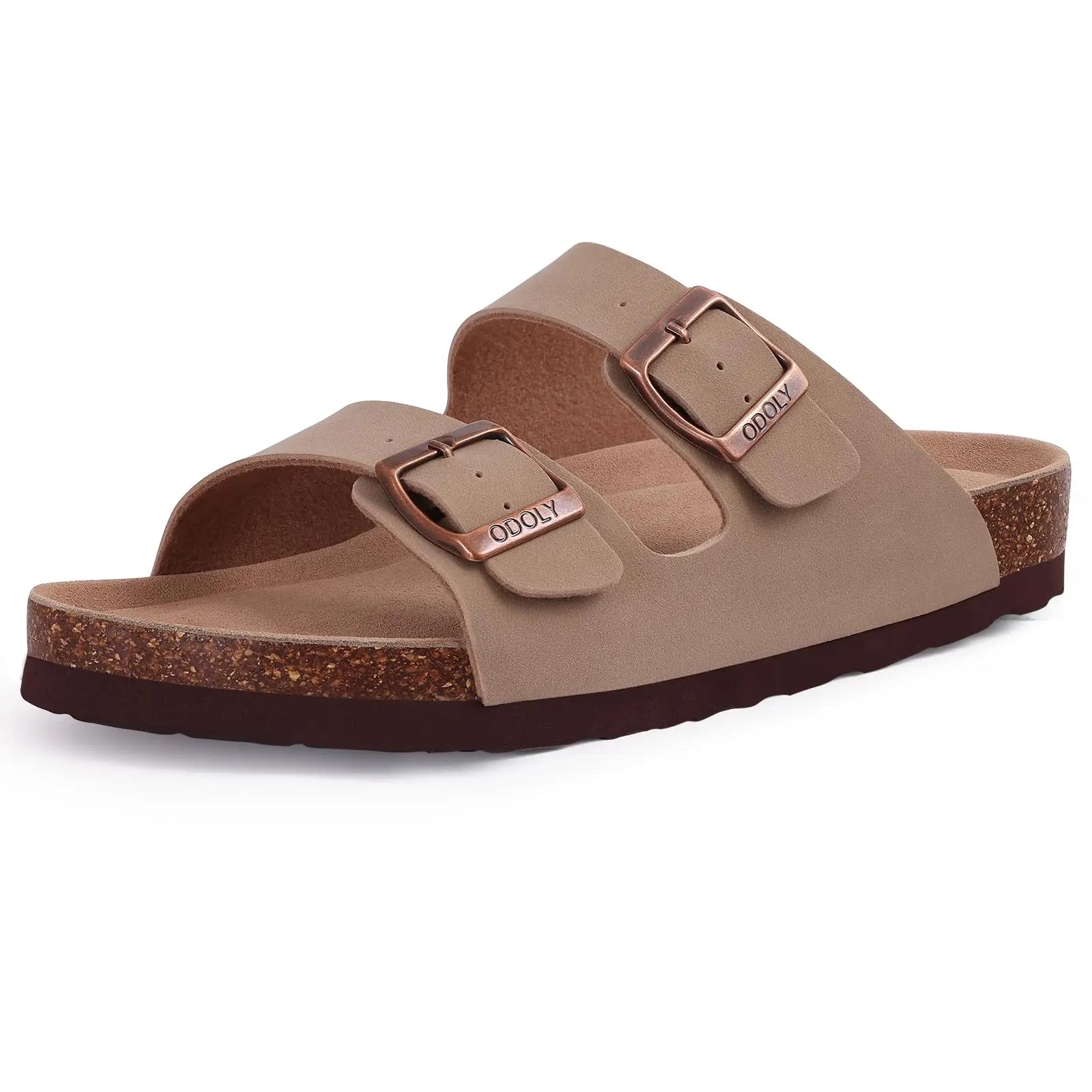 Goosecret Men Cow Suede Clogs Soft Cork Footbed Men Mules Slippers Fashion Men House Sandals With Arch Support Men Beach Sandals