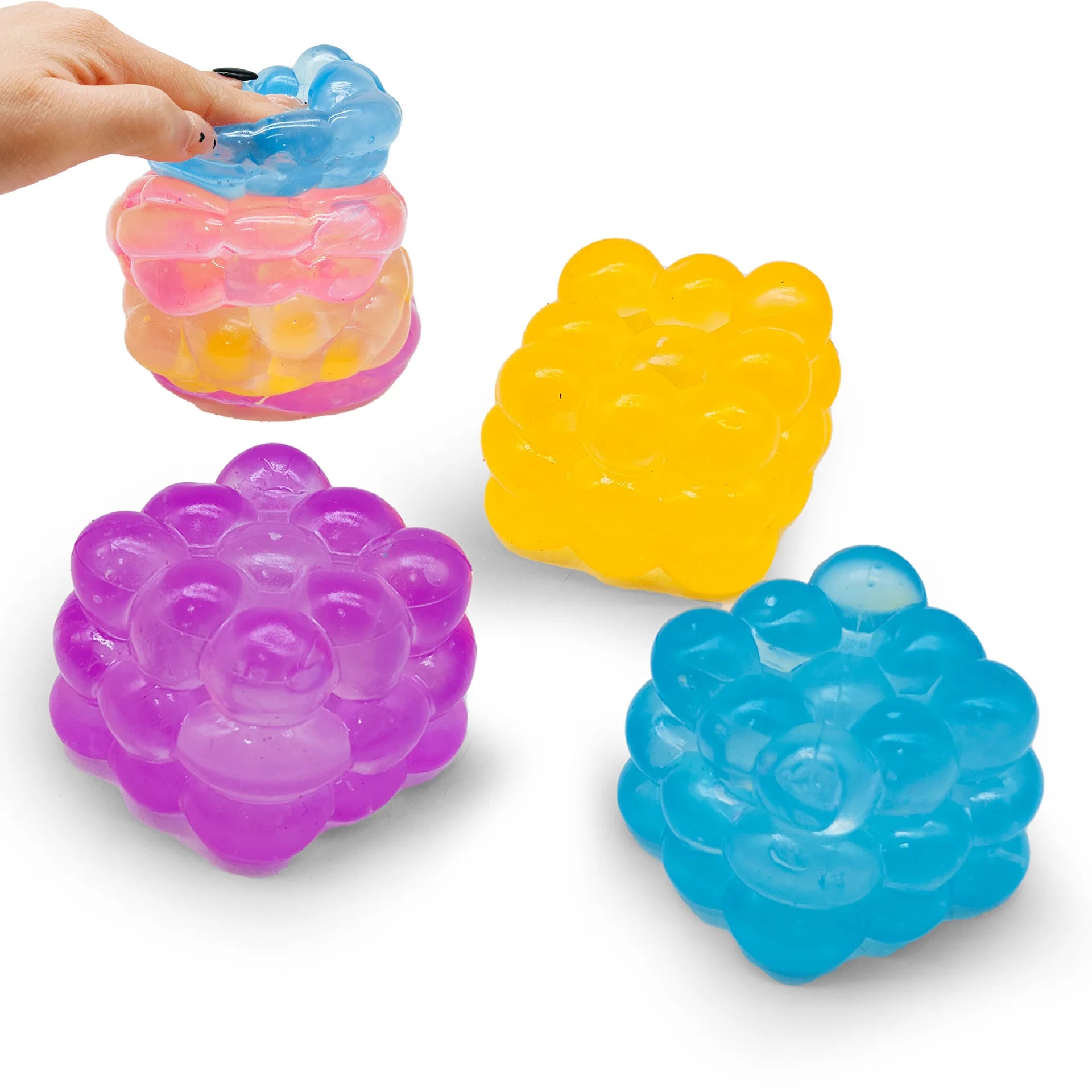 1-4pcs New three-dimensional candy kneading music adult kids Stress Relief Squeeze sensory Toys Decompression Simulation Cube
