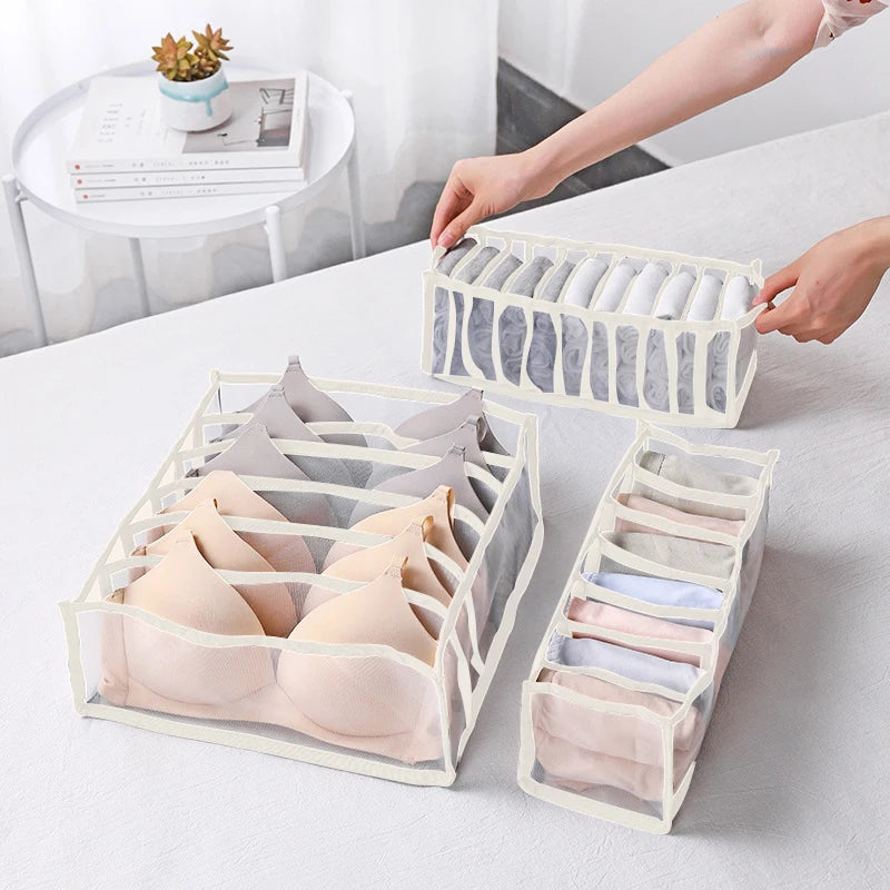 Underwear Drawer Organizer Storage Box Foldable Closet Organizers Drawer Divider Storage Boxes For Underpants Socks Bra