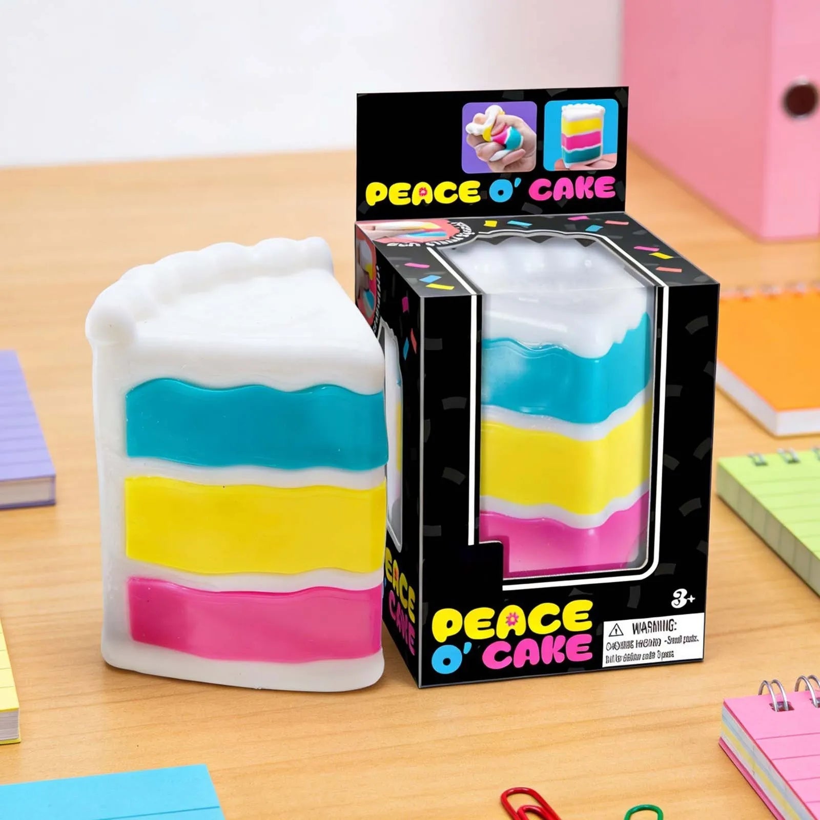 Peace O'Cake Shape Sensory Squeezing Relieve Stress Toy is the best item for students with high office pressure Gifts