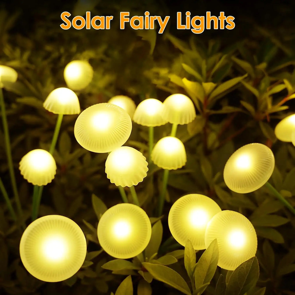 LED solar jellyfish mushroom lamp, used for outdoor courtyard landscape decoration lighting, suitable for lawns, garden terraces