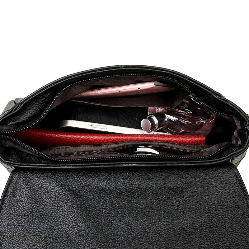 Women's PU Leather Casual Tote Crossbody Bag
