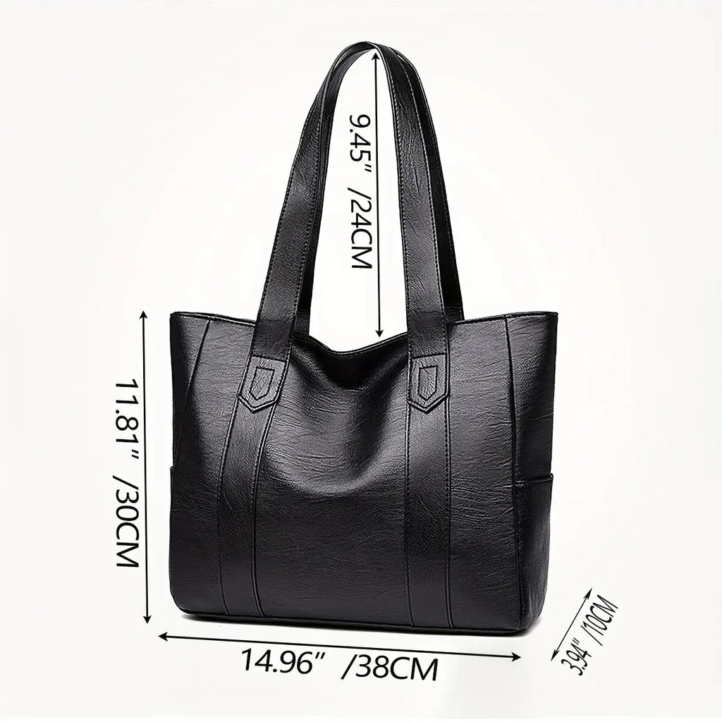 Women's Vintage Large Capacity PU Tote Shoulder Bag