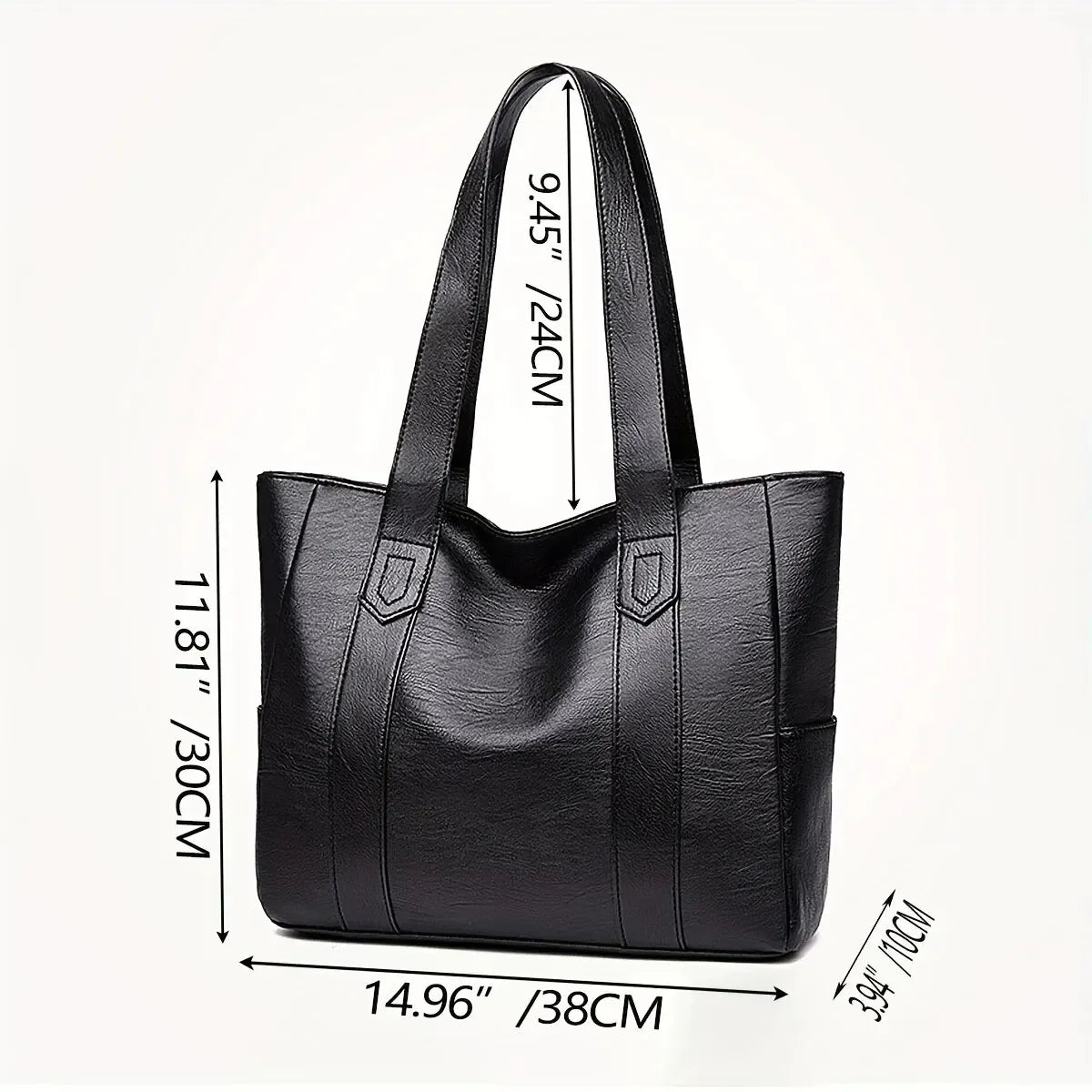 Women's Vintage Large Capacity PU Tote Shoulder Bag