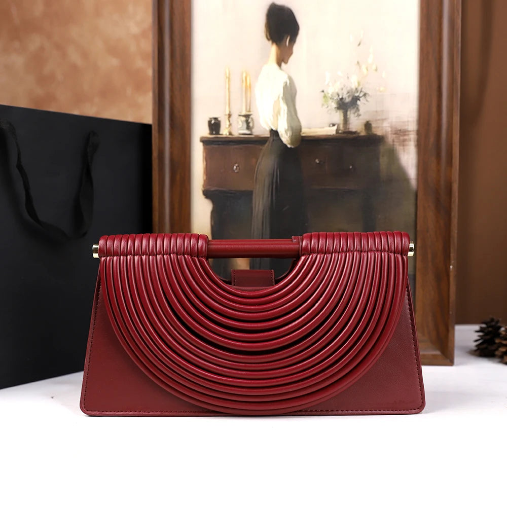 Women's Woven Line Tassel Tote Handbag