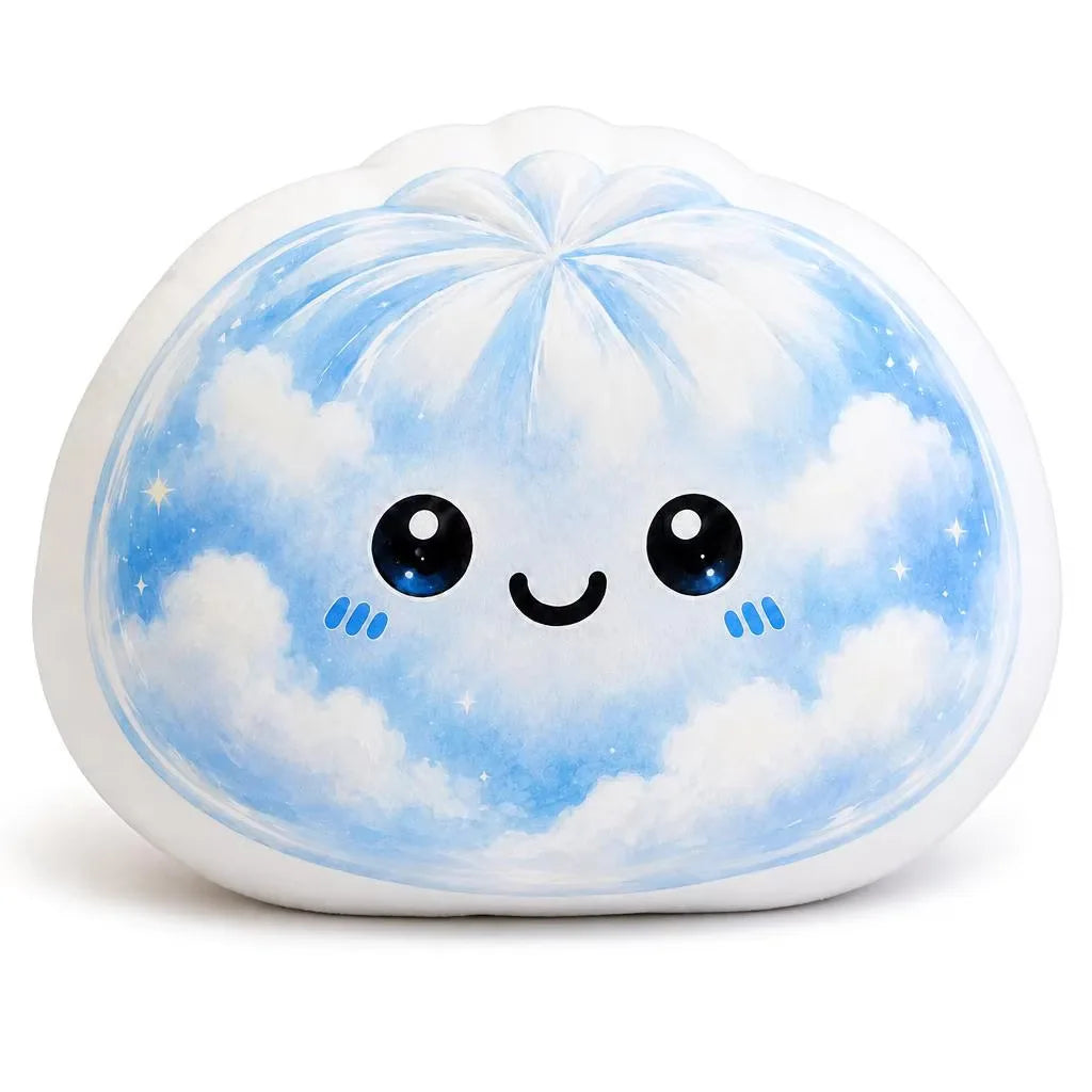 Dumpling Bao Kawaii Flower Food Shaped Pillow Cushion Irregular Stuffed Throw Pillow Home Decor Gift Bedroom Sofa Decorative