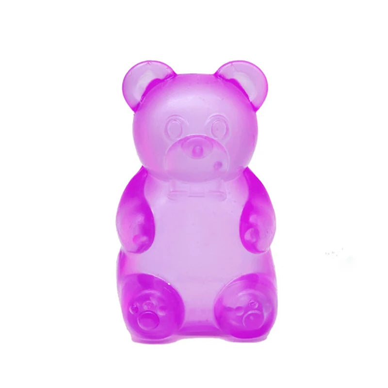 Cute Bear Maltose Squishy Toy Dough Colorful Sensory Toy Creative Desk Decoration Stress Relief Doll Squeeze Fidget Toy