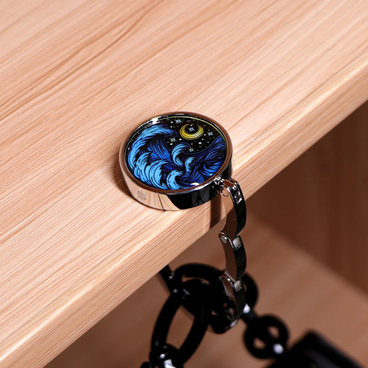 Van Gogh Art Folding Metal Purse Hanger & Table Bag Hook