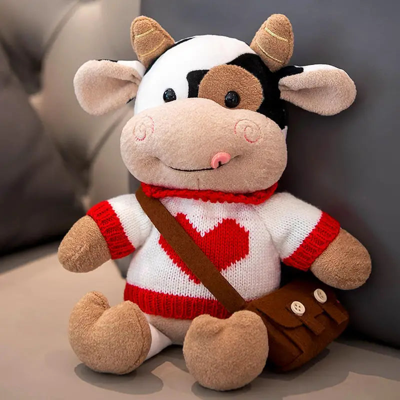 Cute Cow Plush Stuffed Animal Doll — 30cm