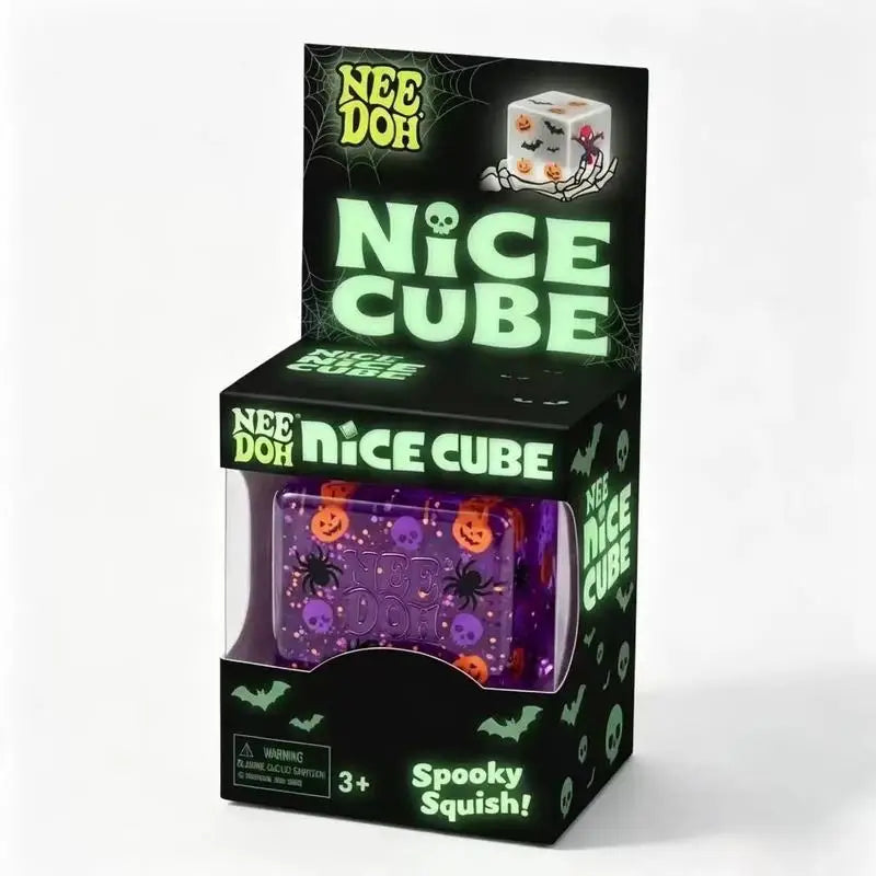 Halloween Spooky Gel Squeeze Cube Sensory Fidget Toy | Pumpkin Spider Skull Anxiety Relief