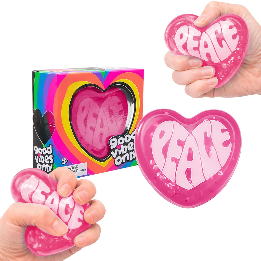 Needoh Heart Shape Squishy Stress Relief Toy | Soft & Portable Palm Fidget
